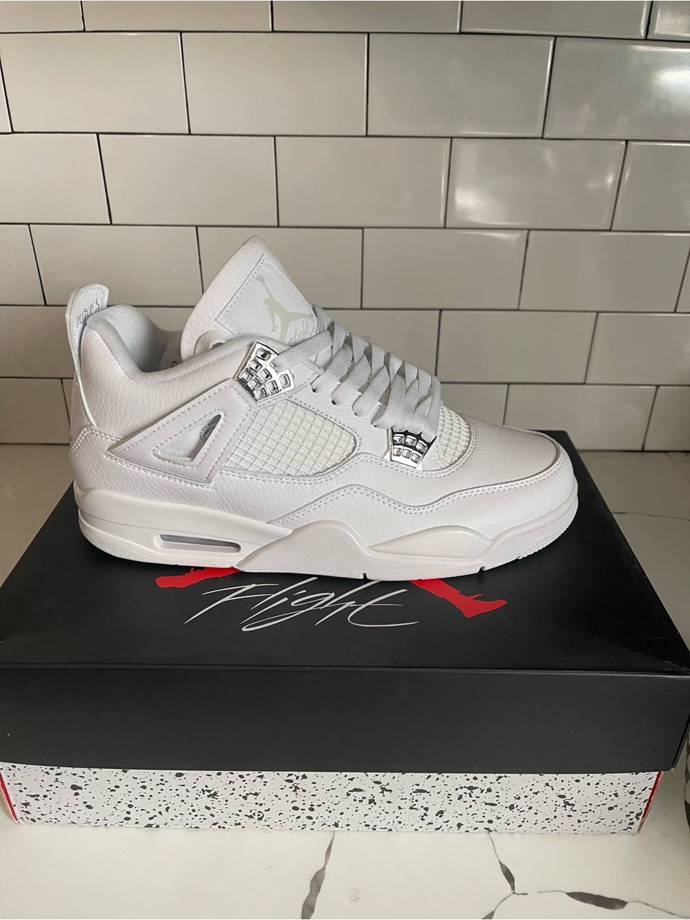 Mens Retro 4 Pure $ Size 9.5.